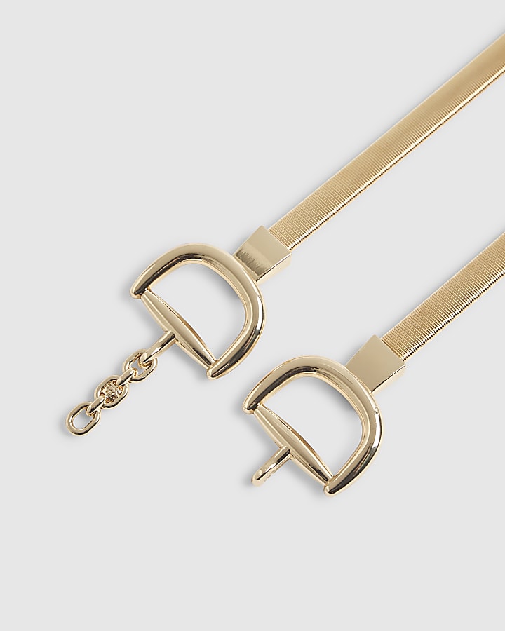 Gold Metal Snaffle Belt