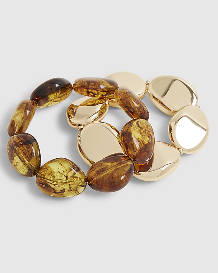 Gold Tort Stretch Bracelet Pack