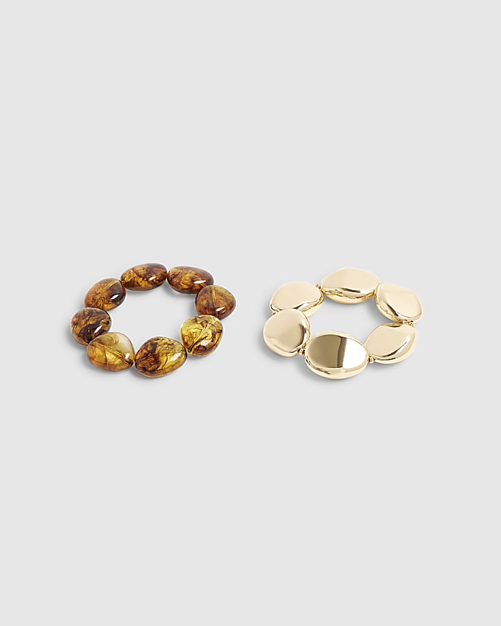 Gold Tort Stretch Bracelet Pack