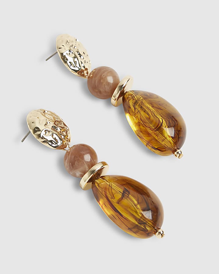Gold Tort Drop Earrings