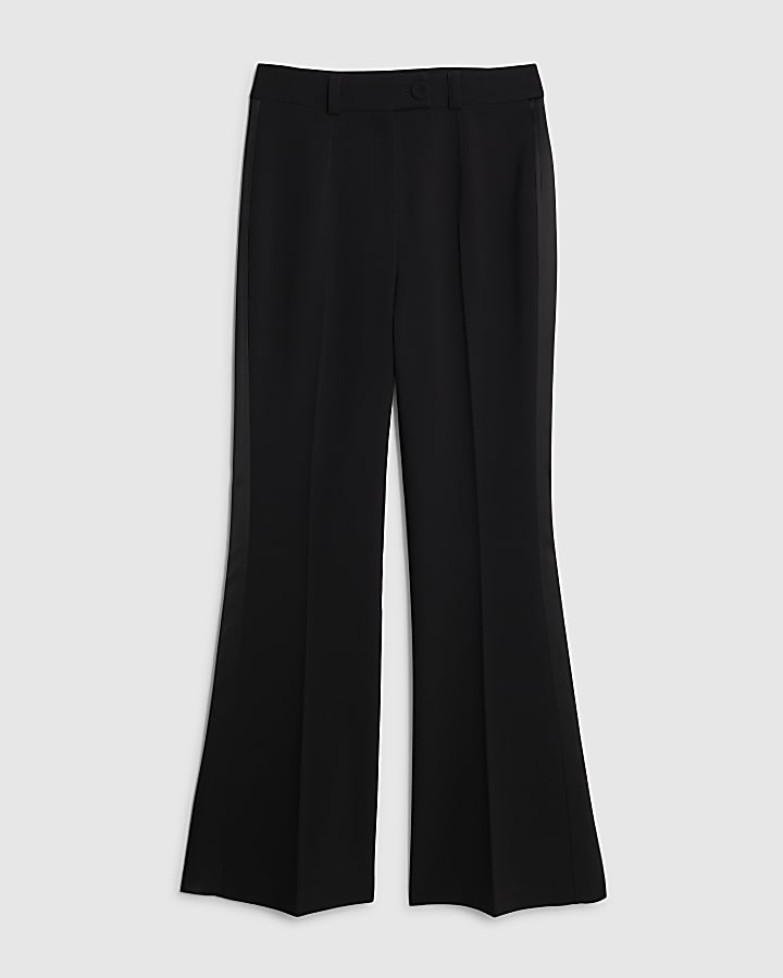 Black Slim Leg Panelled Trousers