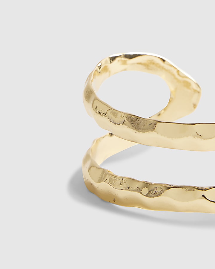 Gold Oval Bangle