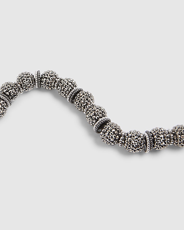 Black Rhinestone Chunky Collar Necklace