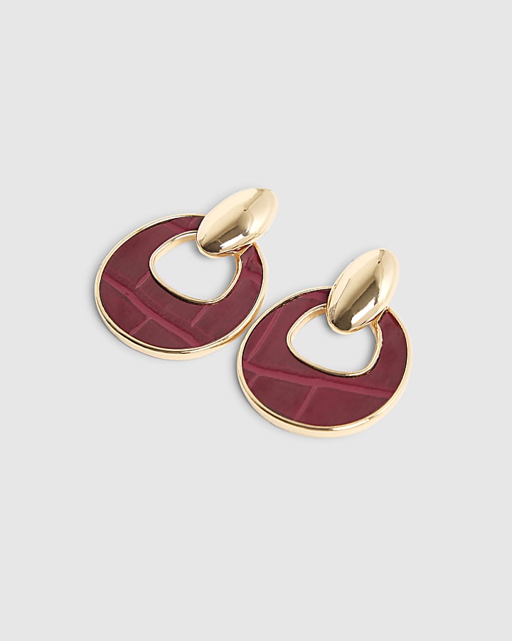 Red Door Knocker Earrings