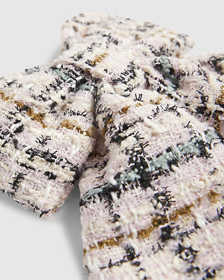 Pink Boucle Bow Hair Clip