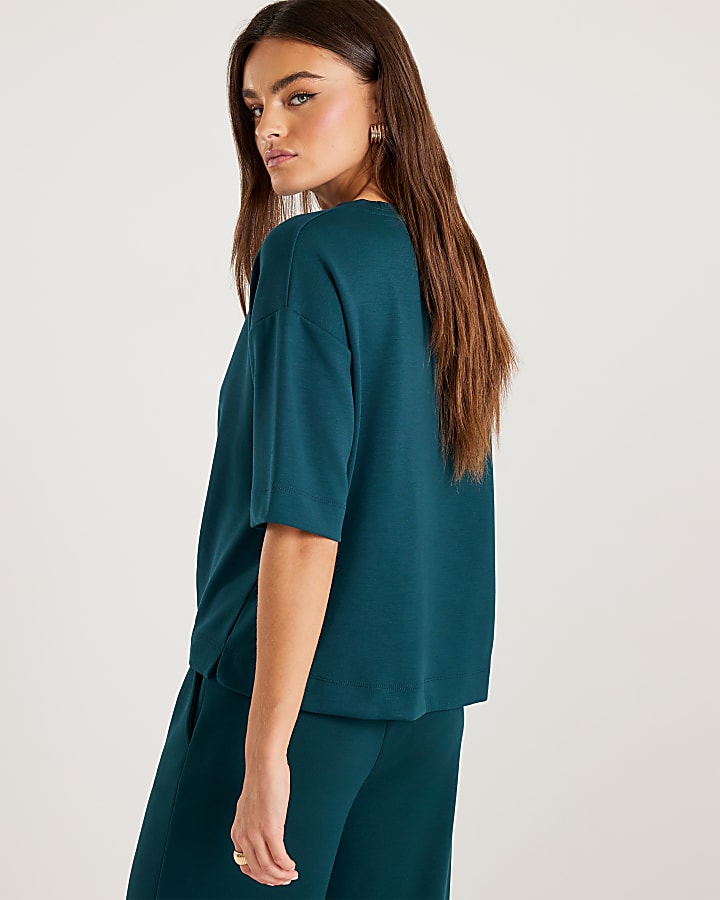 Green Premium Short Sleeve Boxy Fit T-shirt