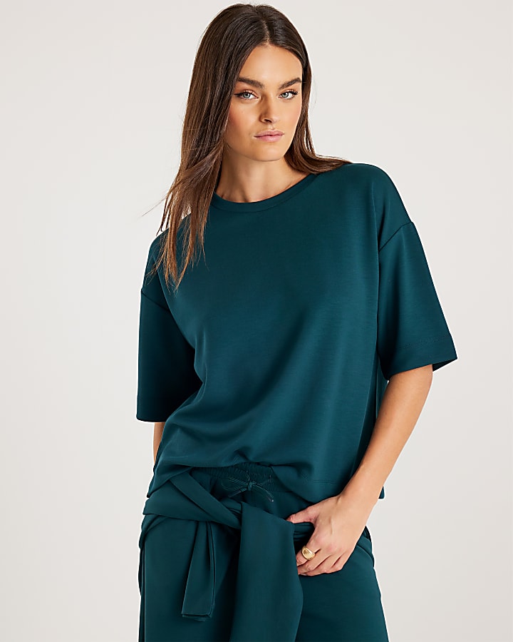 Green Premium Short Sleeve Boxy Fit T-shirt