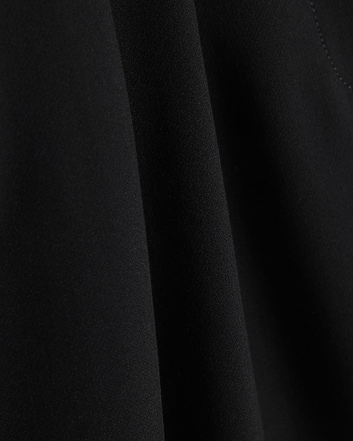 Petite Black High Waist Wide Leg Trousers