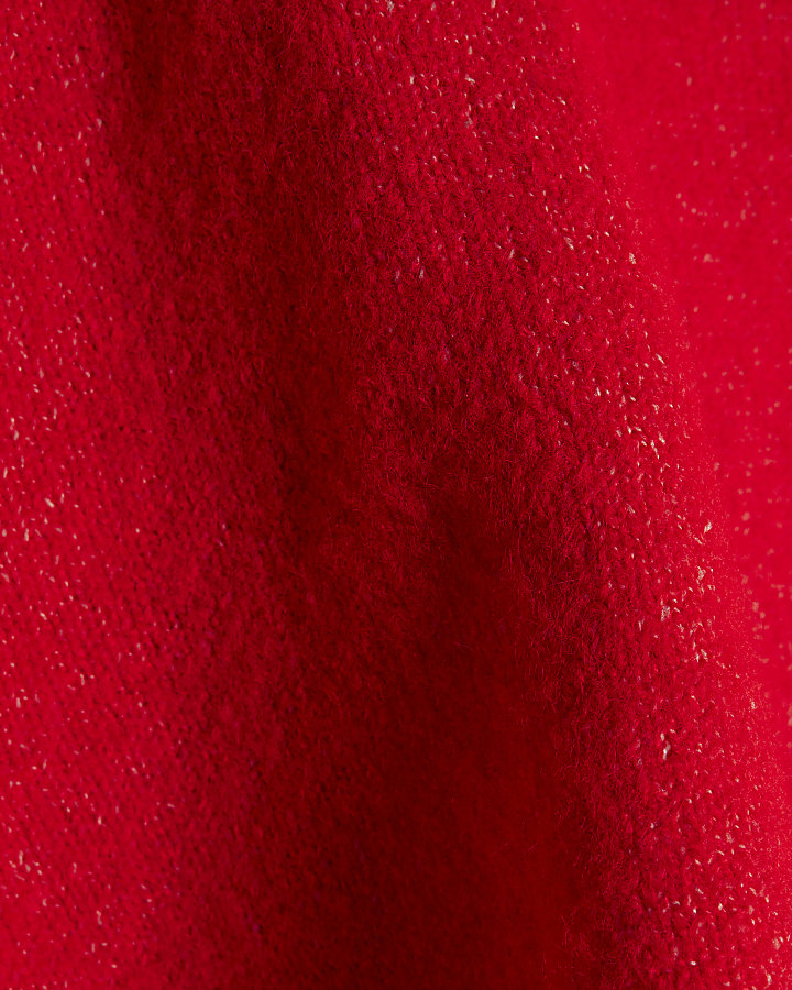 Red Knitted 2 In 1 Jumper
