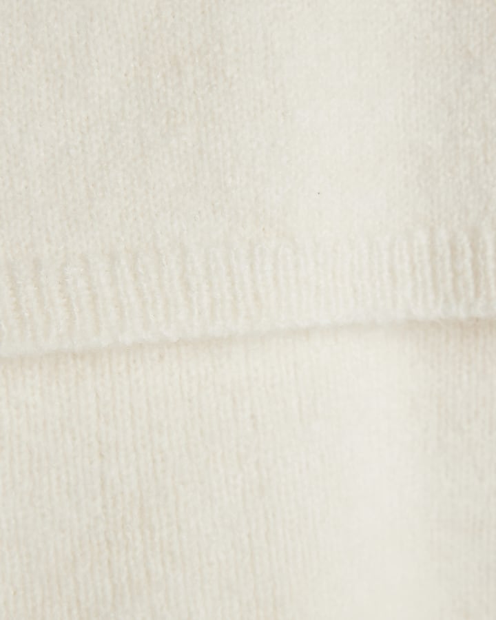 Cream Knitted 2 in 1 Jumper