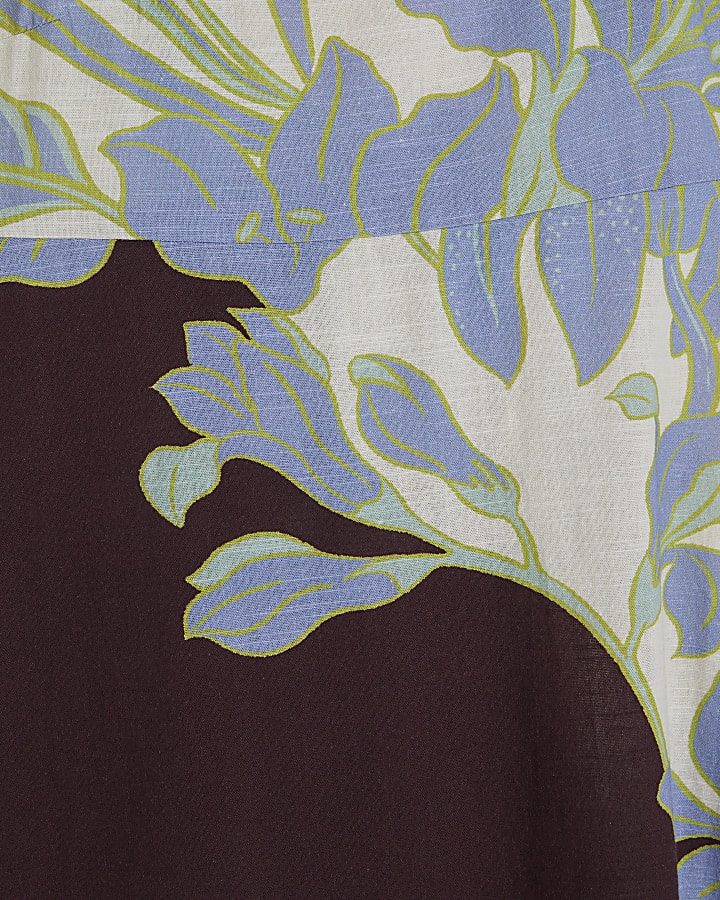 Petite Cream Floral Midi Dress