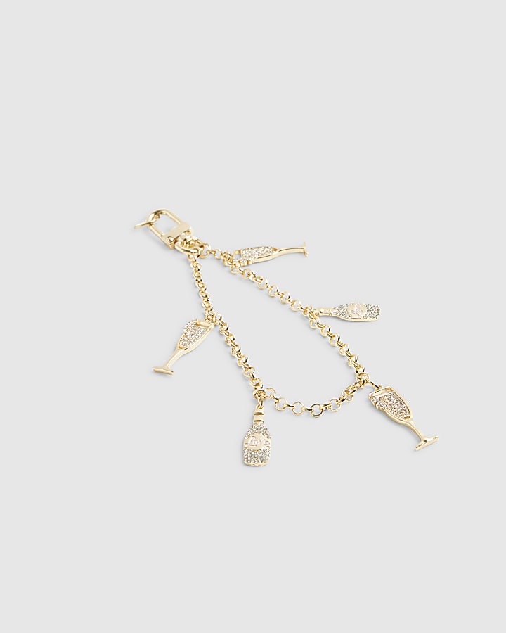 Gold Champagne Phone Chain
