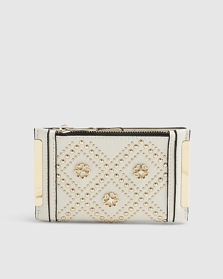 Cream Mini Studded Purse