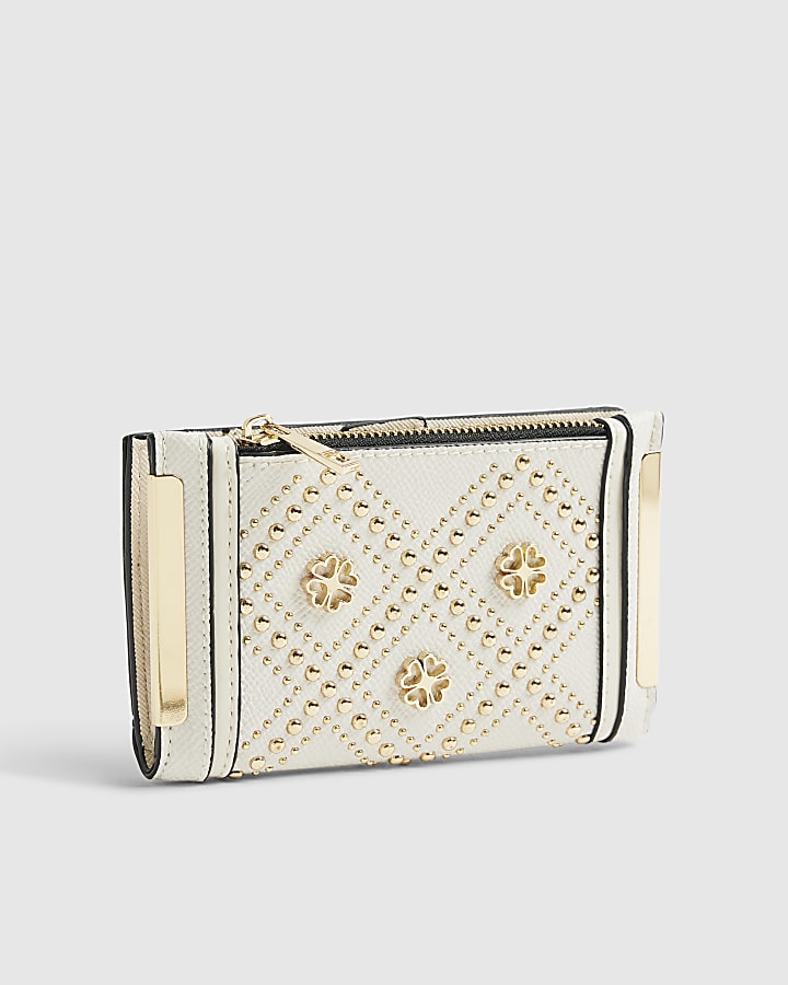 Cream Mini Studded Purse