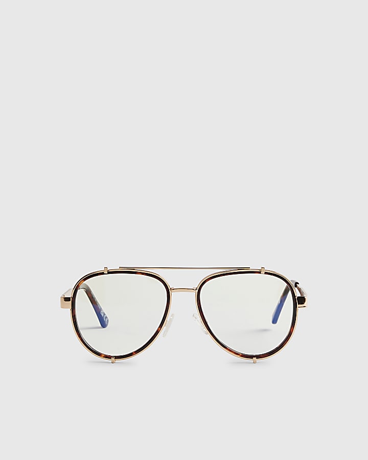 Brown Optical Lenses Aviator Glasses