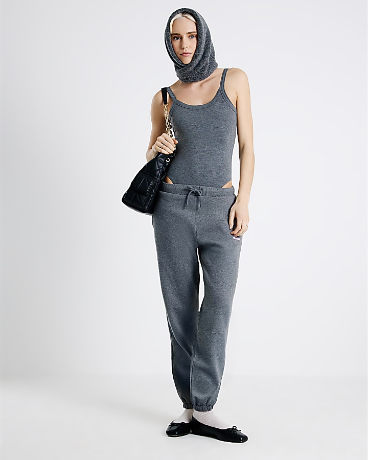 Grey RVR Edition Strappy Bodysuit