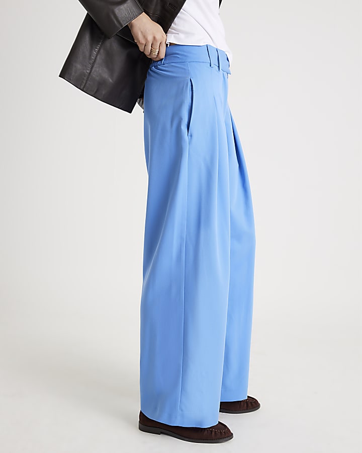 Blue Wide Leg Trousers