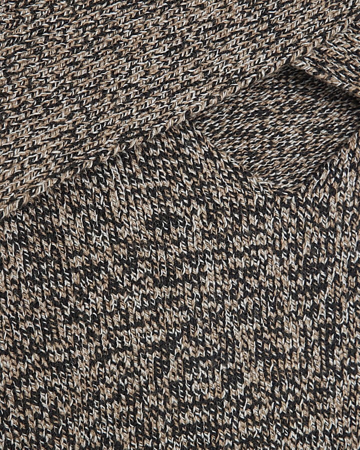 Grey Knit Twist Detail Cut Out Jumper