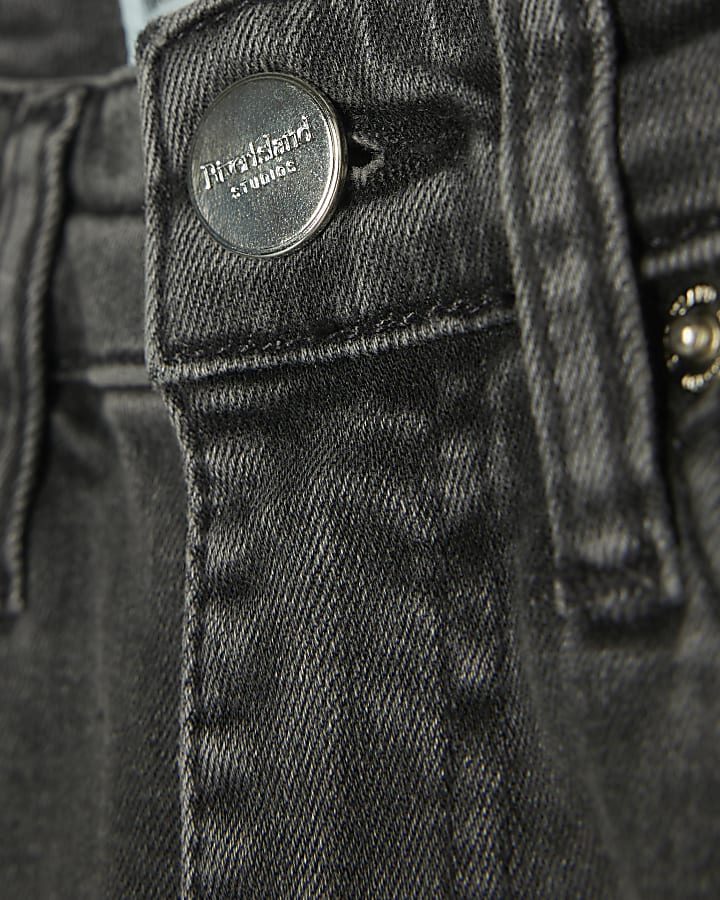 Black Seam Detail Skinny Jeans