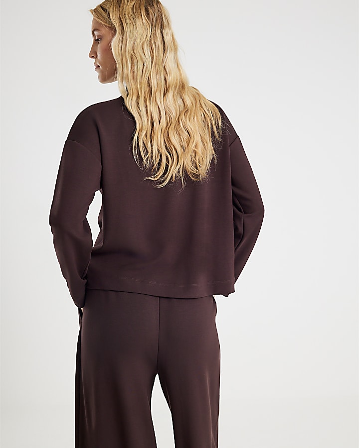 Brown Premium Long Sleeve Neoprene Top