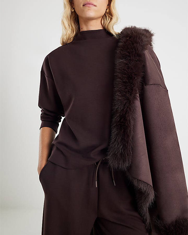 Brown Premium Long Sleeve Neoprene Top