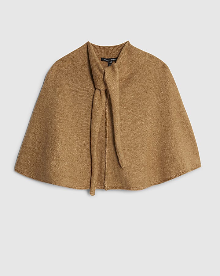 Brown Knitted Cape