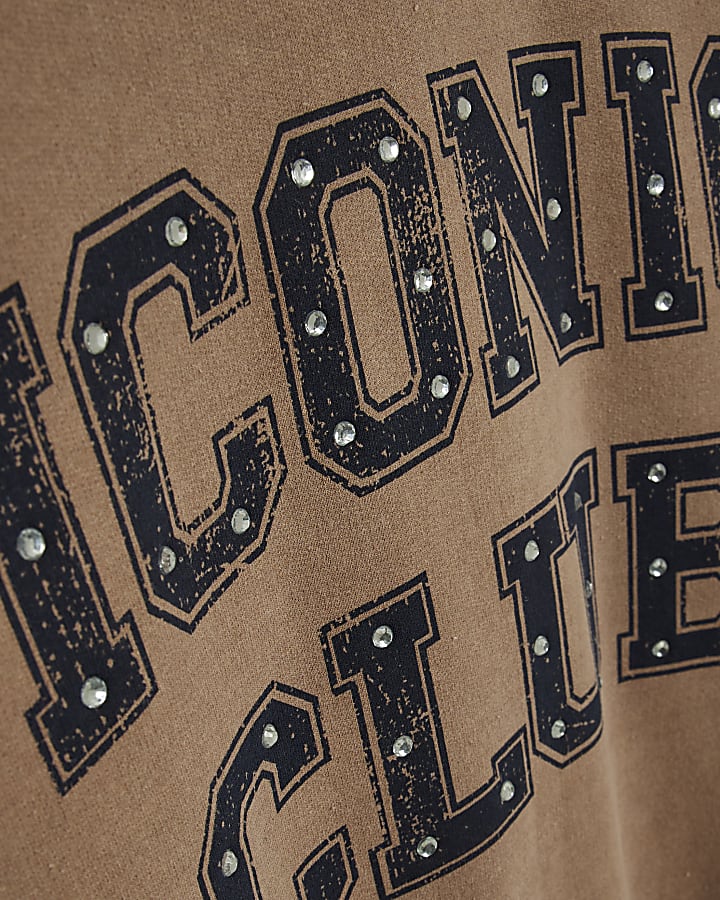 Beige Long Sleeve Iconic Club Sweatshirt