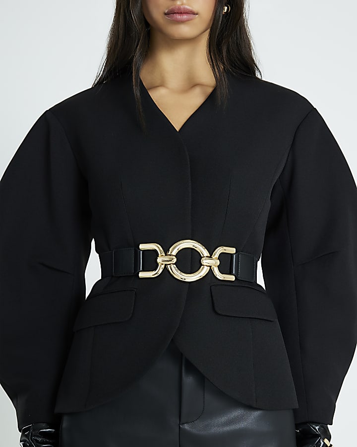 Black Chain Link Waist Belt