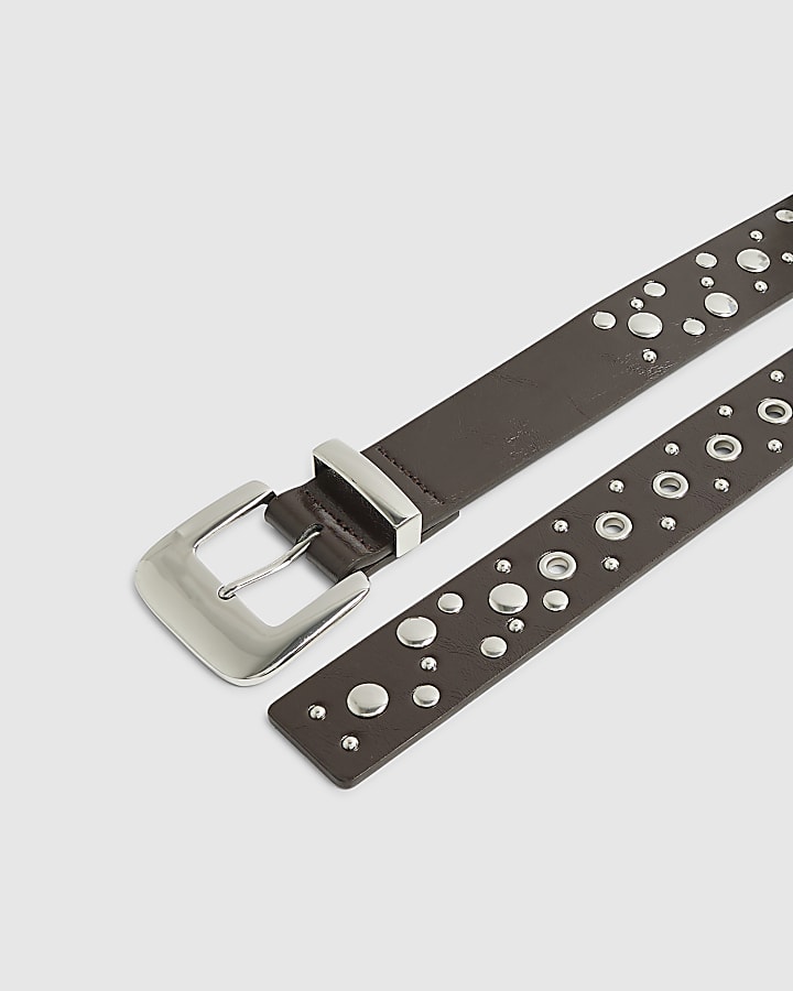 Brown Studded Belt
