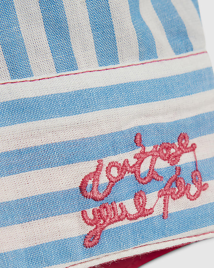 Blue Year Zero Stripe Smiley Face Shirt