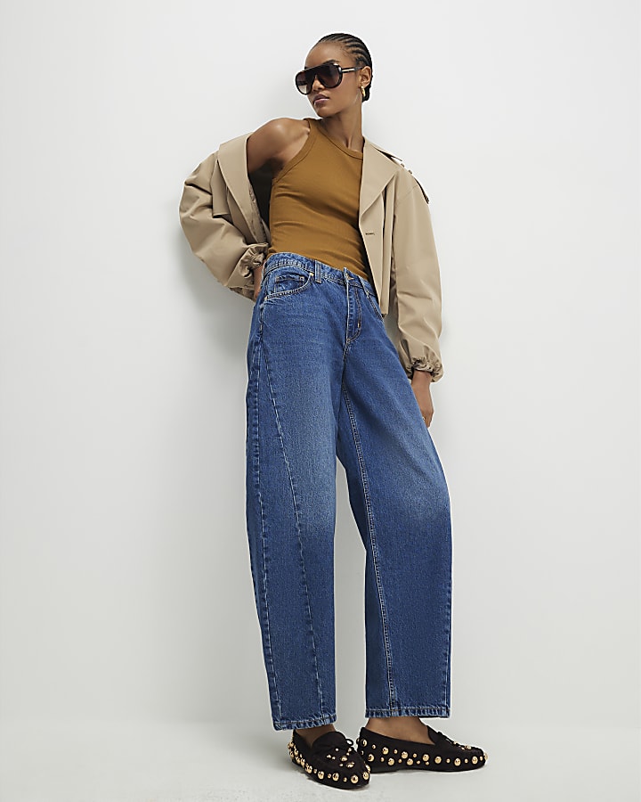 Brown Sleeveless Ribbed Tank Top