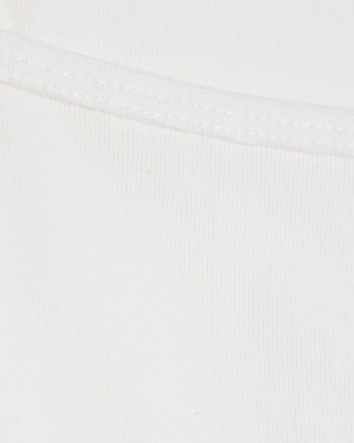 White Sleeveless Cotton Tank Top