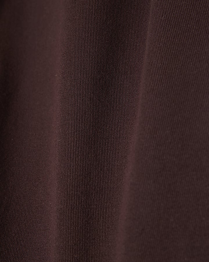 Brown Sleeveless Cotton Tank Top