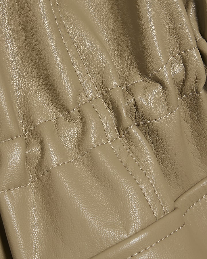 Beige Utility Cinched Waist Jacket