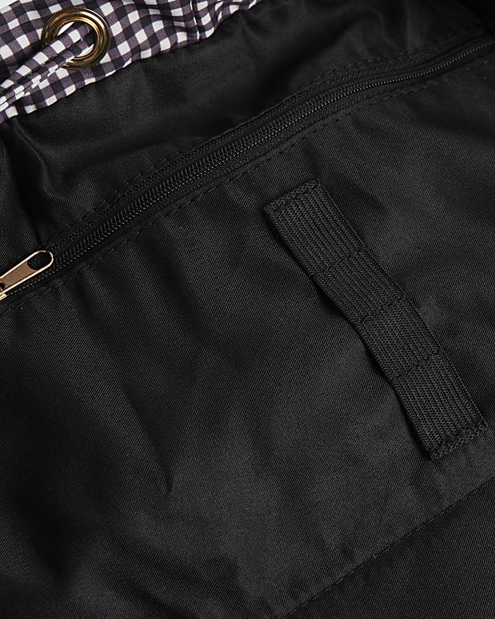 Black Gingham Scrunch Makeup Bag