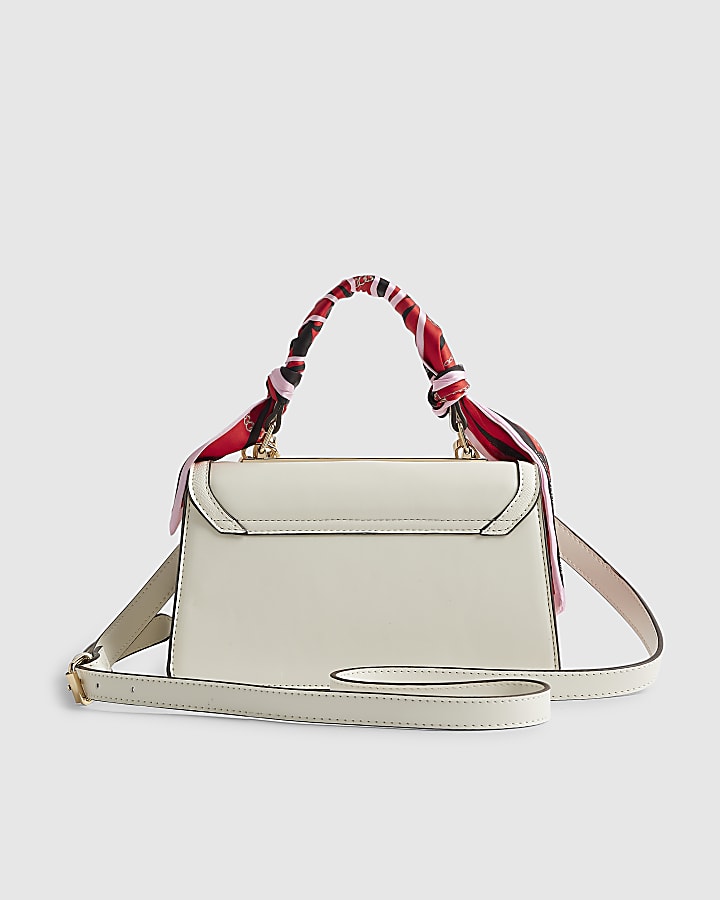 Cream Scarf Handle Tote Bag