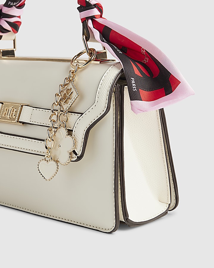 Cream Scarf Handle Tote Bag