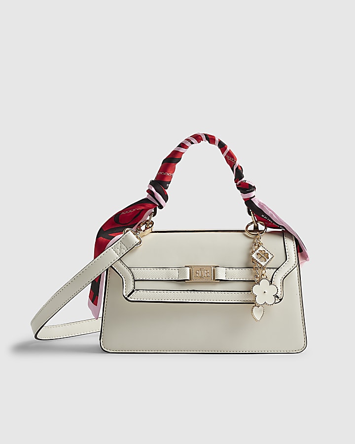 Cream Scarf Handle Tote Bag