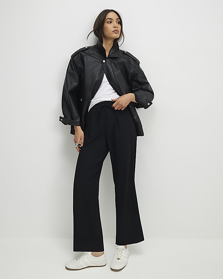 Black Tailored Elasticated Joggers