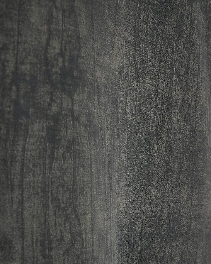 Grey Premium Crinkle Effect Boxy T-shirt