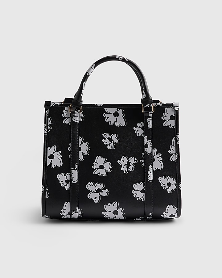 Black Daisy Chain Tote Bag