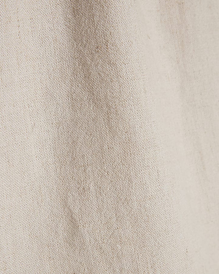 Beige Linen Blend Tank Top