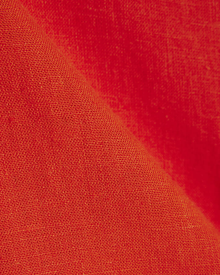 Red Linen Blend Tank Top