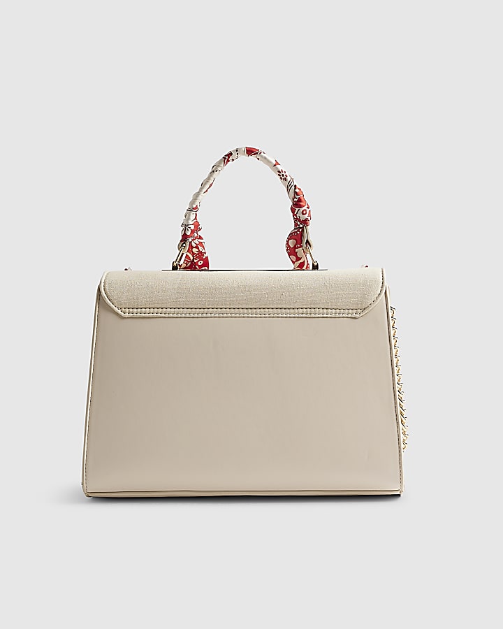 Cream Embroidered Tote Bag