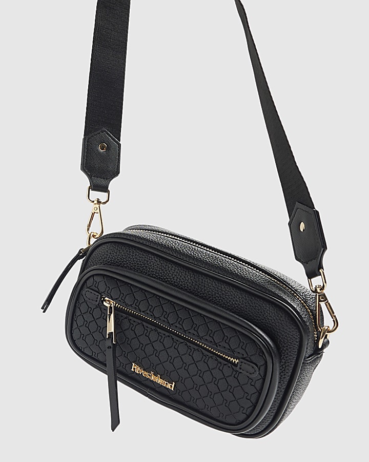 Black Front Pocket Cross Body Bag