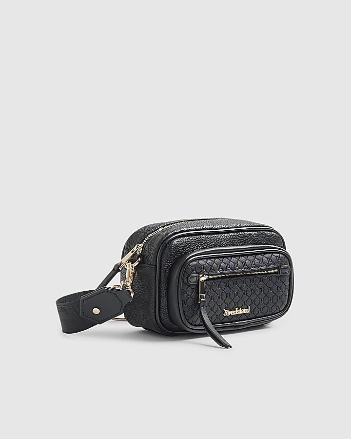 Black Front Pocket Cross Body Bag