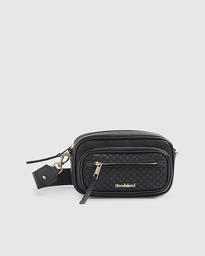 Black Front Pocket Cross Body Bag