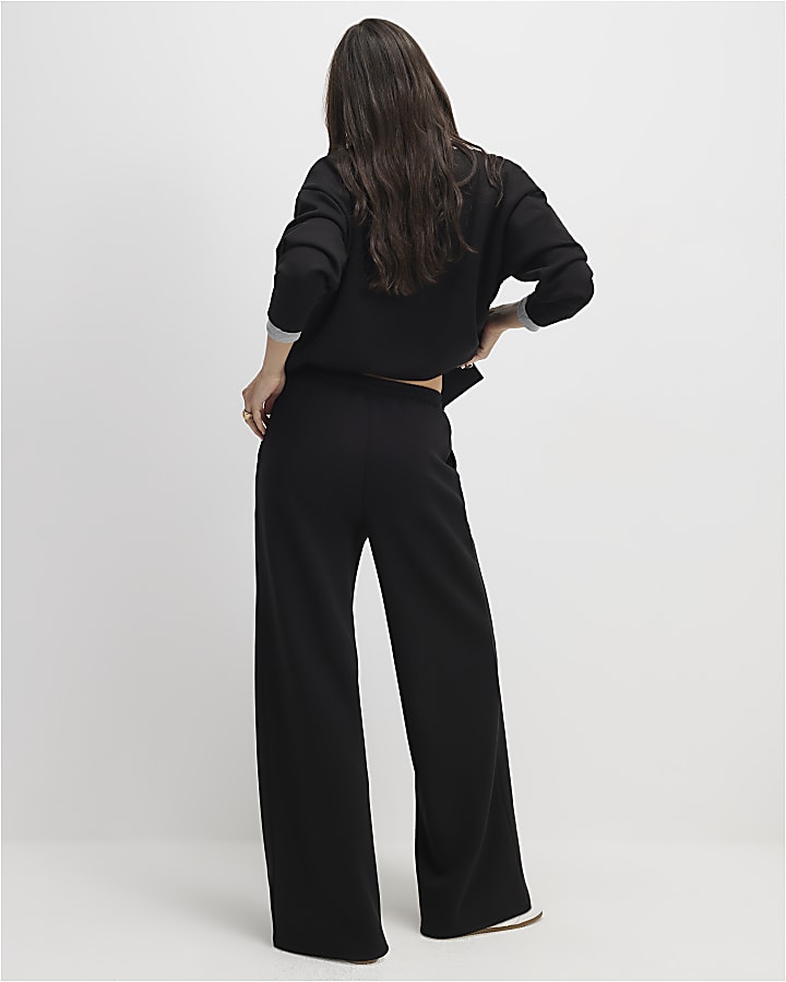 Black Premium Wide Leg Joggers