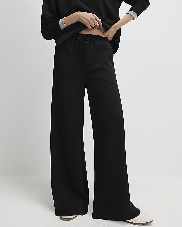 Black Premium Wide Leg Joggers