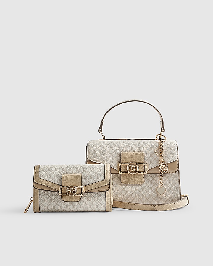 Beige Monogram Mini Tote Bundle Bag